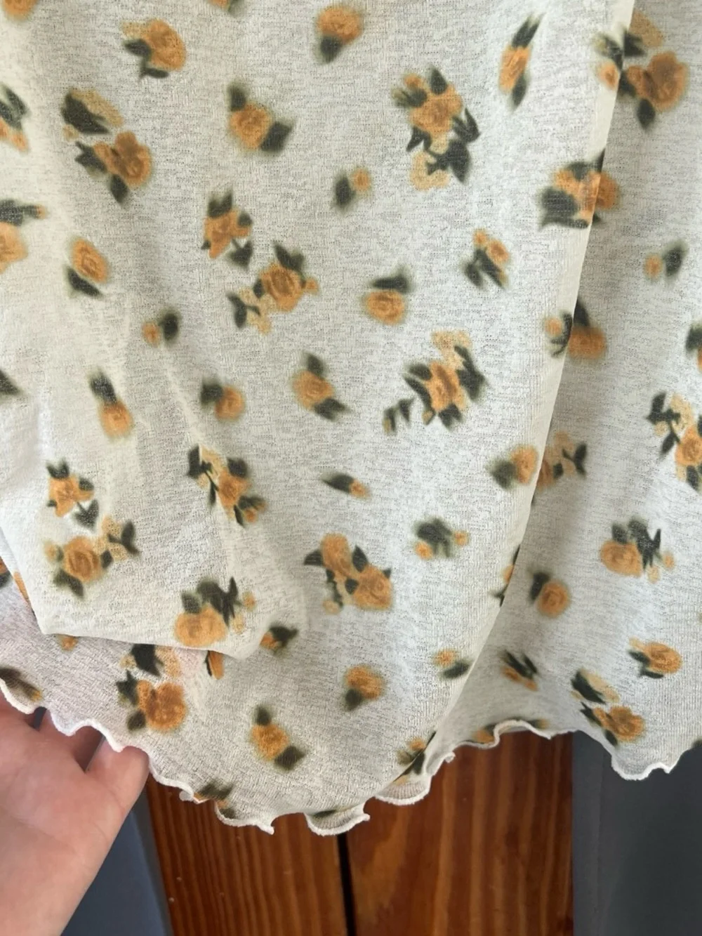 J. Crew Sheer Cami Floral Top Size Large
